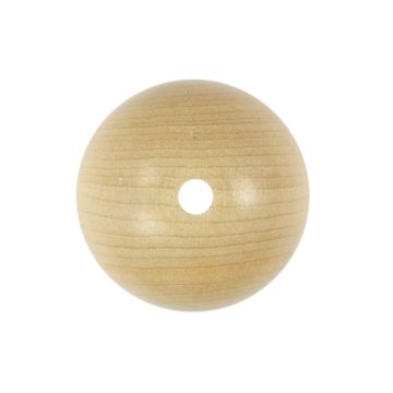 Rohholzkugel natur 40 mm Lochgröße 7 mm 2 Stück