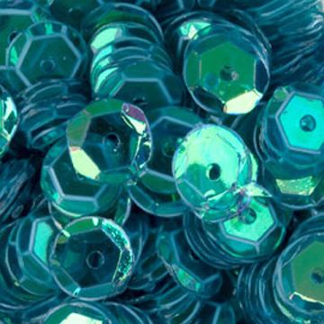 3000 Pailletten 6mm transparent Hellgrün AB 30gr. SB gewölbt Nähen, Basteln, Verzieren und Dekorieren