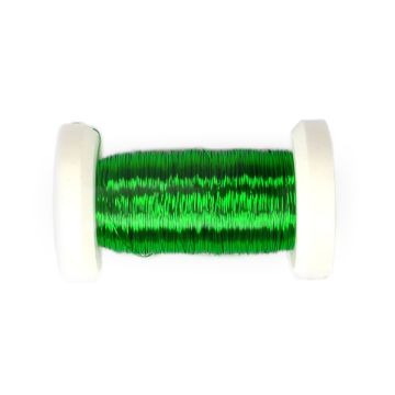 Kupferdraht Silberbasis met.maigrün 0,3 mm 1 Sp = 50 mtr