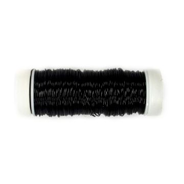 Kupferdraht met. schwarz 0,5 mm 1 Sp = 25M