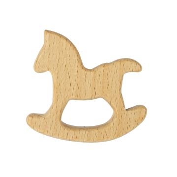 Holzpferd natur 67x61 mm