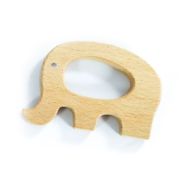 Holzelefant natur 65x48 mm
