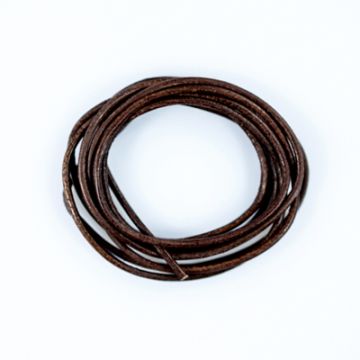 Lederband dunkelbraun 1,2 mm 1 mtr