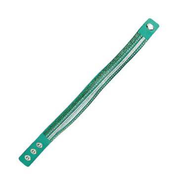 Armband in Strassoptik Niete rund dunkelgrün kristall 4 reihig ca. 40 cm