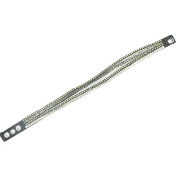 Armband in Strassoptik Niete rund schwarz kristall ton in ton 4 reihig ca. 40 cm