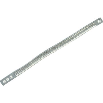Armband in Strassoptik Niete rund grau kristall ton in ton 4 reihig ca. 40 cm