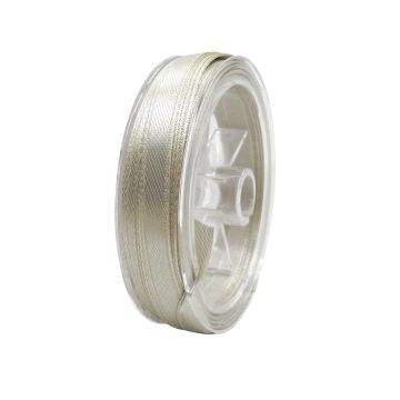 Satin Band hellgrau 6,5 mm 1 Spule = 10 m
