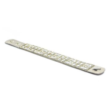 Armband in Strassoptik grau 21x2 cm