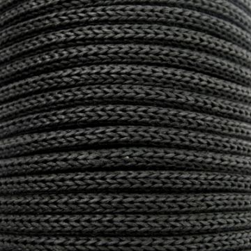 Makramee Garn Kordel aus Papier, recycelt, schwarz 4 mm