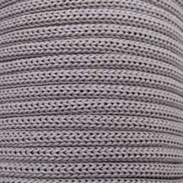 Makramee Garn Kordel aus Papier, recycelt, grau 4 mm