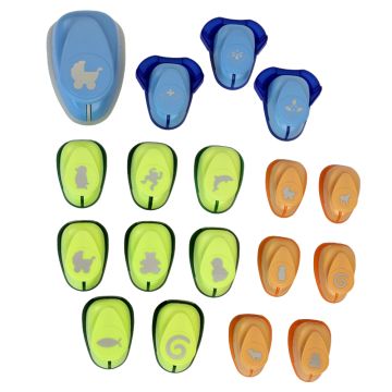 Stanzer Set Baby 18 teilig Pracht Creatives Hobby Motivlocher, Papierstanzer
