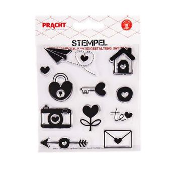 Motivstempel Love Home transparent 100x105 mm