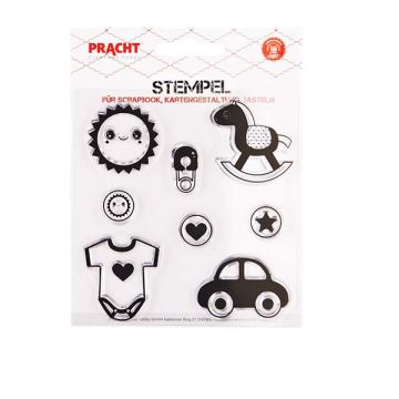 Motivstempel Kindergeburtstag transparent 100x105 mm