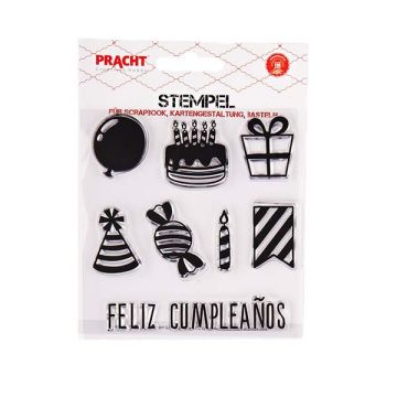 Motivstempel Party transparent 100x105 mm