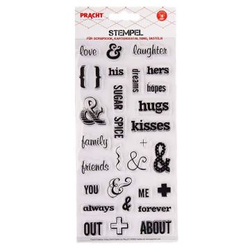 Motivstempel Wörter transparent 100x200 mm