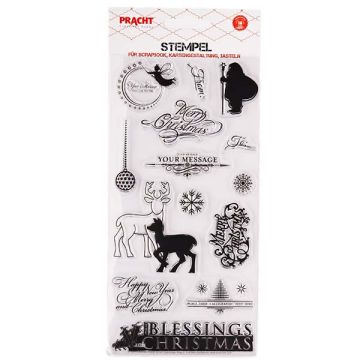 Motivstempel Merry Christmas transparent 100x200 mm