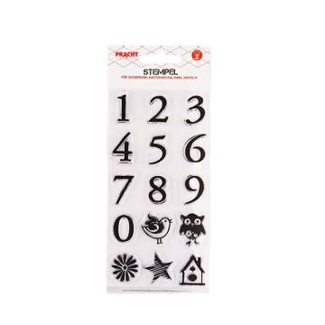 Motivstempel Zahlen transparent 75x150 mm
