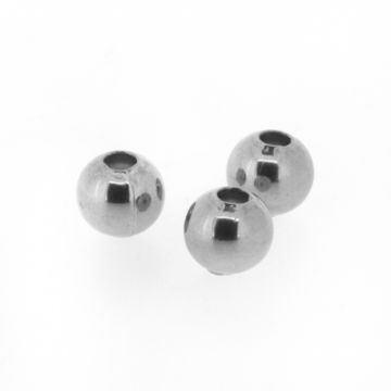 Edelstahl Perle rund 8 mm Lochgröße 2,5 mm