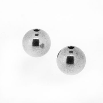 Edelstahl Perle rund 10 mm Lochgröße 1 mm