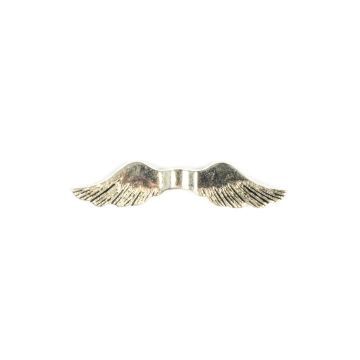 Metallzwischenteil Flügel altsilberfarben 35 mm Lochgröße 1,5 mm