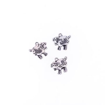 Metallanhänger Schaf altsilberfarben 18x15 mm