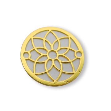 Metallzwischenteil Blume goldfarben 20 mm