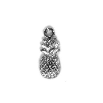Metallanhänger Ananas platinfarben 20x8 mm