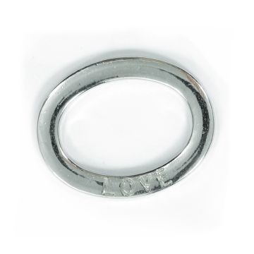 Metallzwischenteil Love platinfarben 23x18 mm