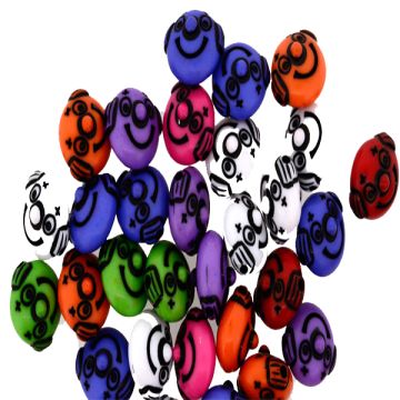 Clownperle Mix 14 mm Lochgröße 1,5 mm