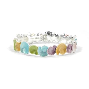 Armband silberfarben bunt 20x1 cm