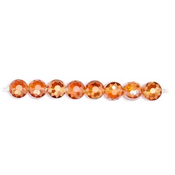 Glasschliffperle hyazinth AB 8x12 mm Lochgröße 1,2 mm
