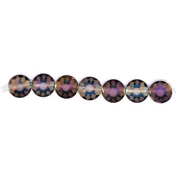 Glasschliffperle amethyst AB 9x14 mm Lochgröße 1,2 mm