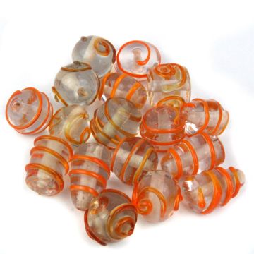 1000 gr. Glasperle Orange Handmade