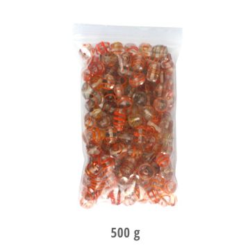500 gr. Glasperle Orange Handmade