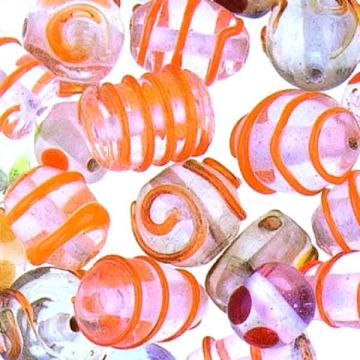 Glasperle Handmade orange 1 Dose = 100gr 1 Dosen