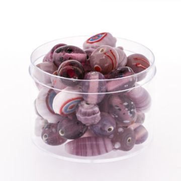 Glasperle Handmade rosa 1 Dose = 100gr 1 Dosen