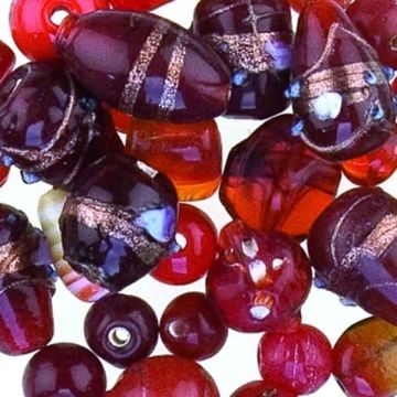 Glasperle Handmade rot 1 Dose = 100gr 1 Dosen