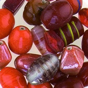 Glasperle Handmade orange-rot 1 Dose = 100gr 1 Dosen