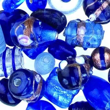 Glasperle Handmade montan 13 Stück
