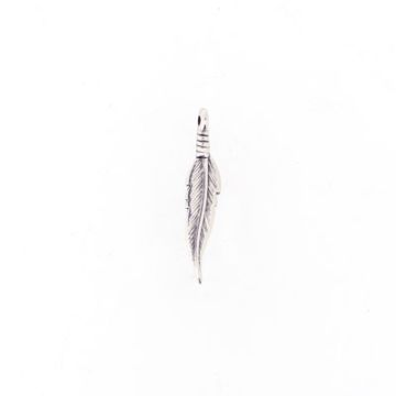 Metallanhänger Blatt altplatinfarben 30x7 mm