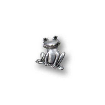 Metallanhänger Frosch altplatinfarben 20x18 mm Lochgröße 3 mm