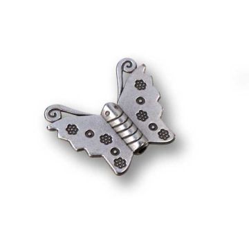 Metallanhänger Zwischenteil Schmetterling altplatinfarben 29x25 mm Lochgröße 2 mm