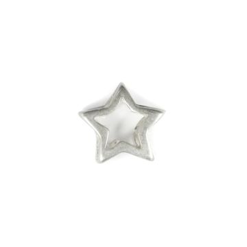 Metallzwischenteil Stern platinfarben 14 mm Lochgröße 2 mm