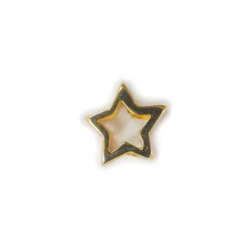 Metallzwischenteil Stern goldfarben 14 mm Lochgröße 2 mm