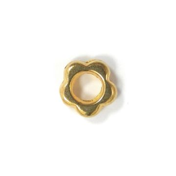 Metallzwischenteil Blume goldfarben 9 mm Lochgröße 1,2 mm