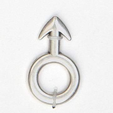Metallzwischenteil Mann altplatinfarben 23x14 mm
