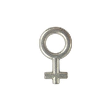 Metallzwischenteil Frau altplatinfarben 23x14 mm