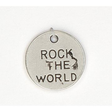 Metallanhänger Rock altplatinfarben 21 mm Lochgröße 2 mm