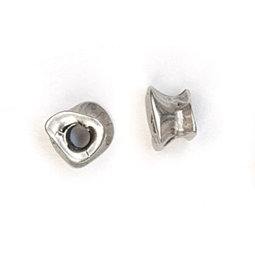 Metallperle oval altplatinfarben 9x6 mm Lochgröße 3 mm