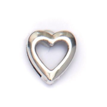 Metallzwischenteil Herz altplatinfarben 13x14 mm ID 10,5x2,5 mm